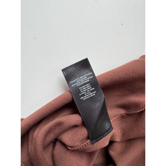 Aritzia SUNDAY BEST Brown Cotton Blend Jersey Half Zip Long Sleeve Dress, Size M - Picture 11 of 12